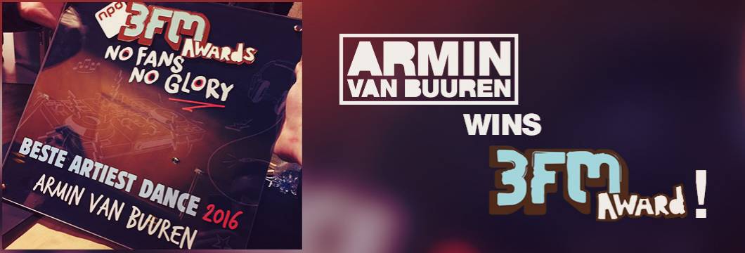 Armin van Buuren wins ‘Best Dance Artist’ at 3FM awards
